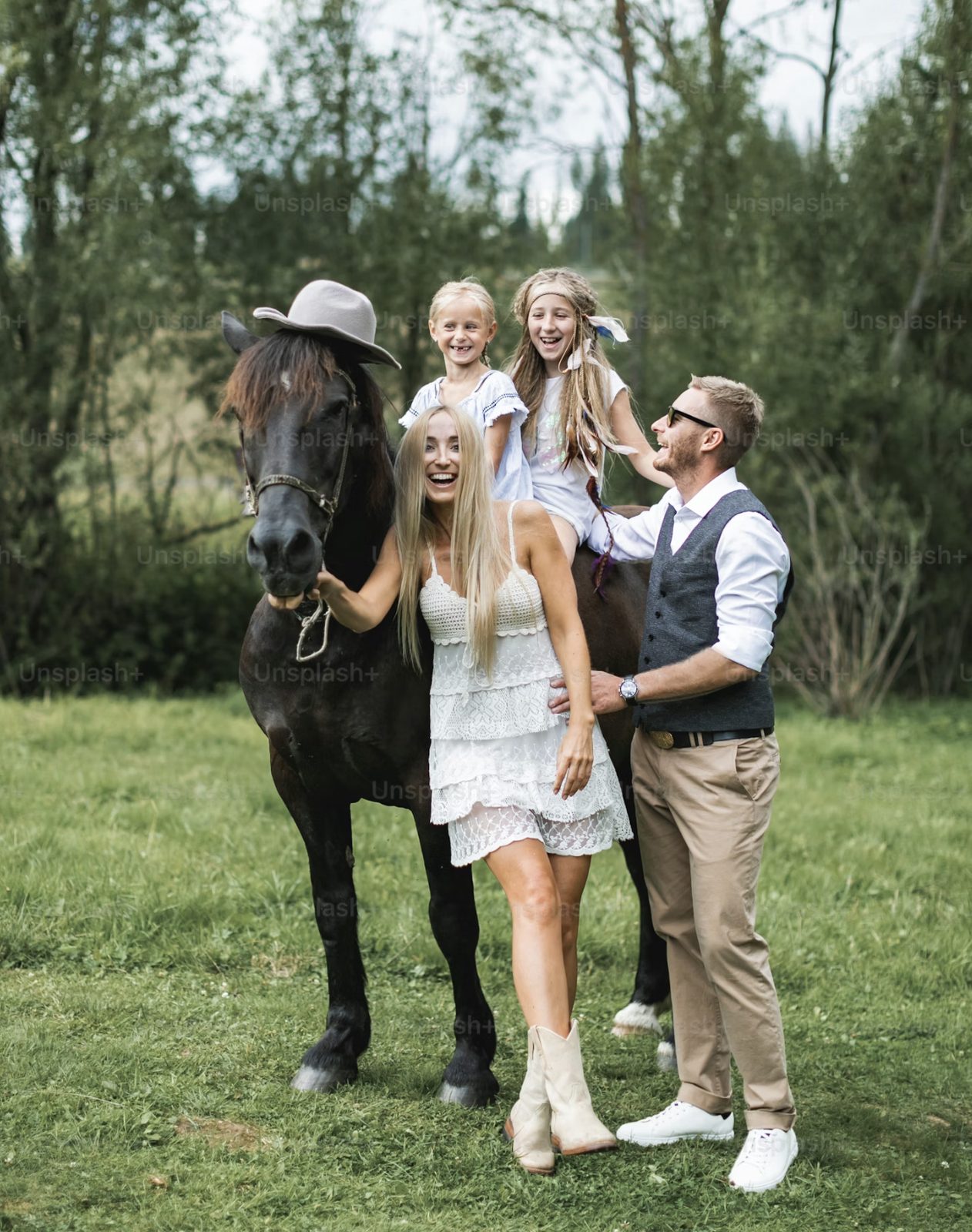 Family enjoying the Montney countryside