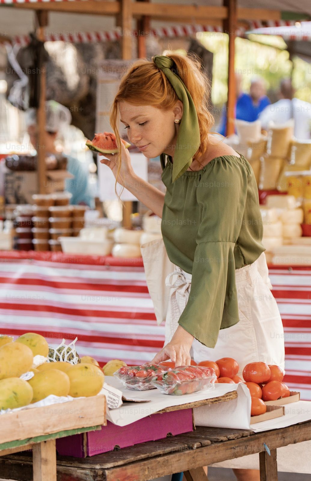Fresh local produce at the Montney market